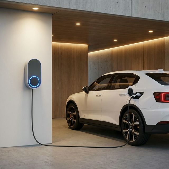 Best Home EV Chargers 2026 - Smart Level 2 charging station mounted in a modern garage with an electric vehicle plugged in
